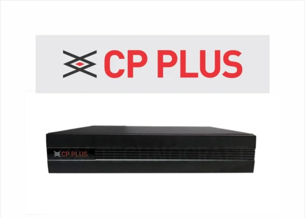 CP Plus HD 4 Channel DVR (CP-UVR-0401E1-CV2) displayed, highlighting its compact form and advanced surveillance features