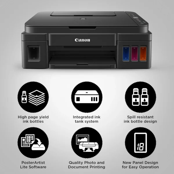 Canon Pixma G2010 All-in-One Ink Tank Colour Printer (Black) - Image 6