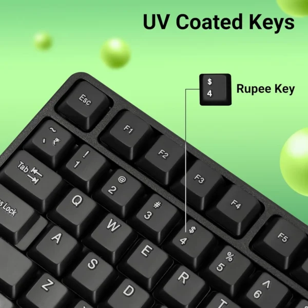 Zebronics K20 USB Keyboard with ₹ Key & USB Plug-and-Play - Image 2
