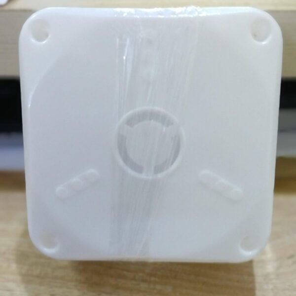 White PVC CCTV junction box for outdoor camera installations